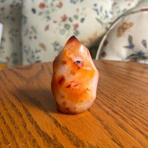 Natural Red Carnelian Agate Flame Crystal From Madagascar